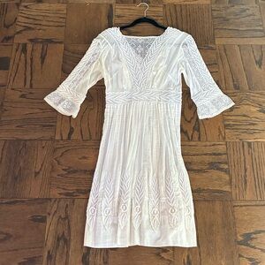 Elegant White Lace Dress